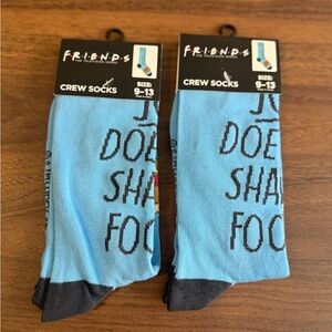 Friends Blue Crew Socks “Joey Doesn’t Share Food”